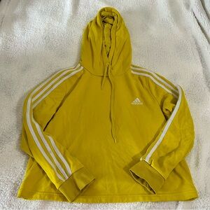 Adidas Mustard Hoodie with White Accents